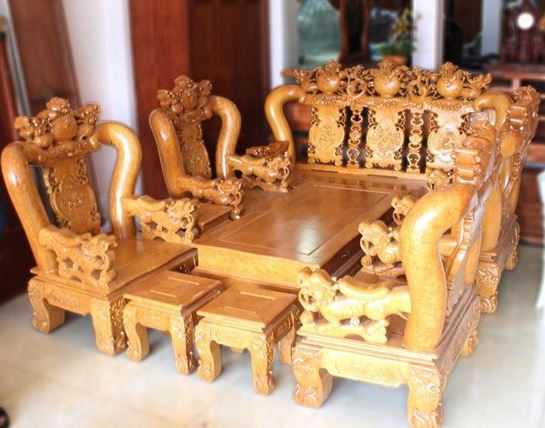 sa lông gỗ gõ đỏ